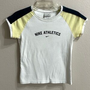 Vintage Nike Athletics Baby Tee Size S True Vintage Trendy Sporty Preppy Swoosh